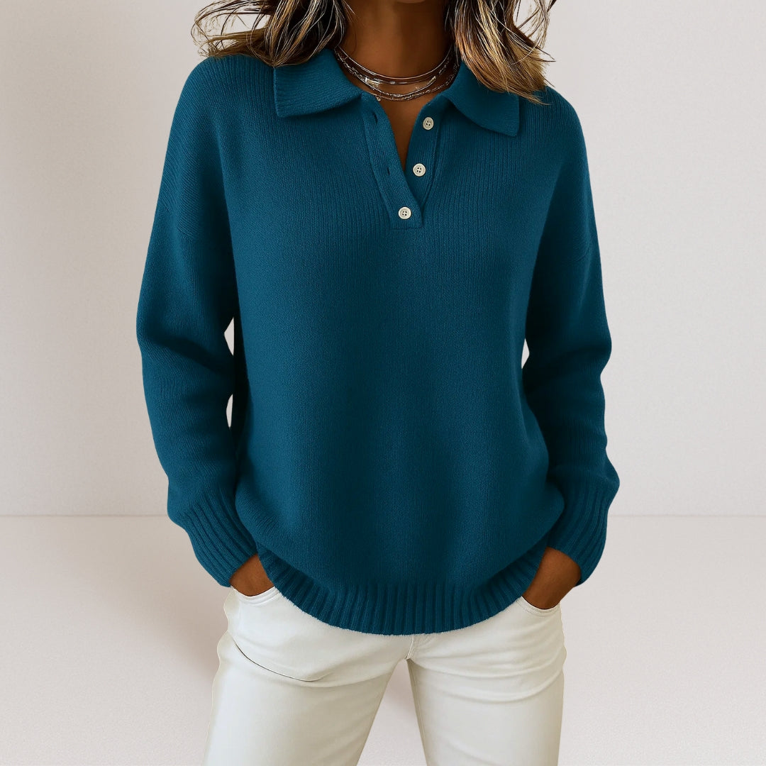 Olivia™ | Jersey de punto suave con cuello