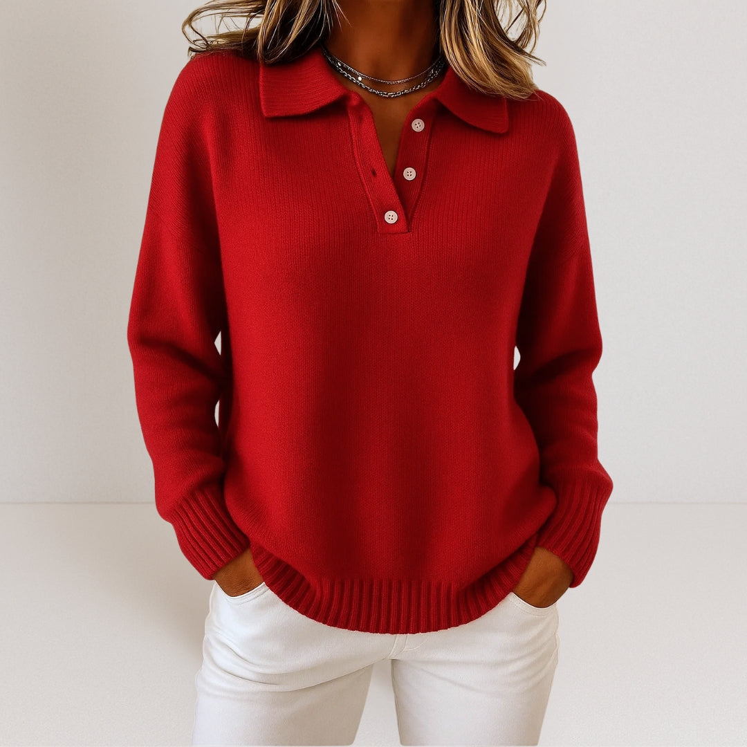Olivia™ | Jersey de punto suave con cuello