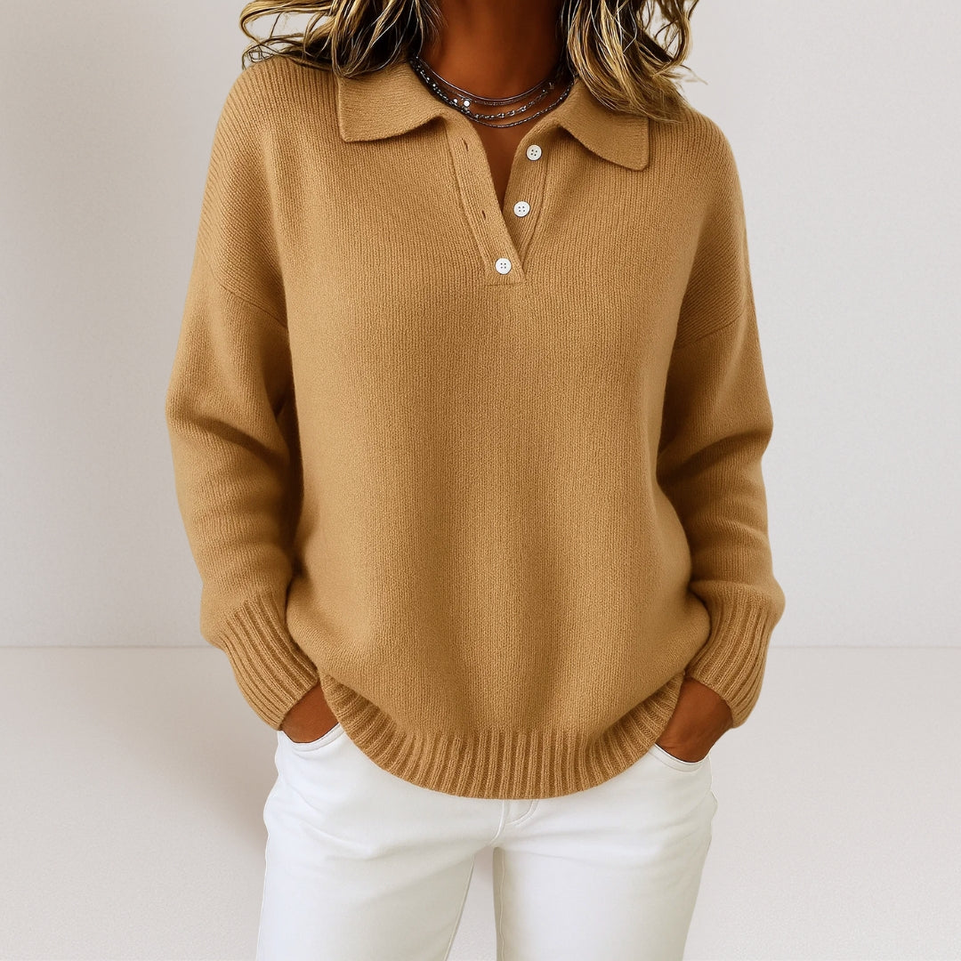 Olivia™ | Jersey de punto suave con cuello