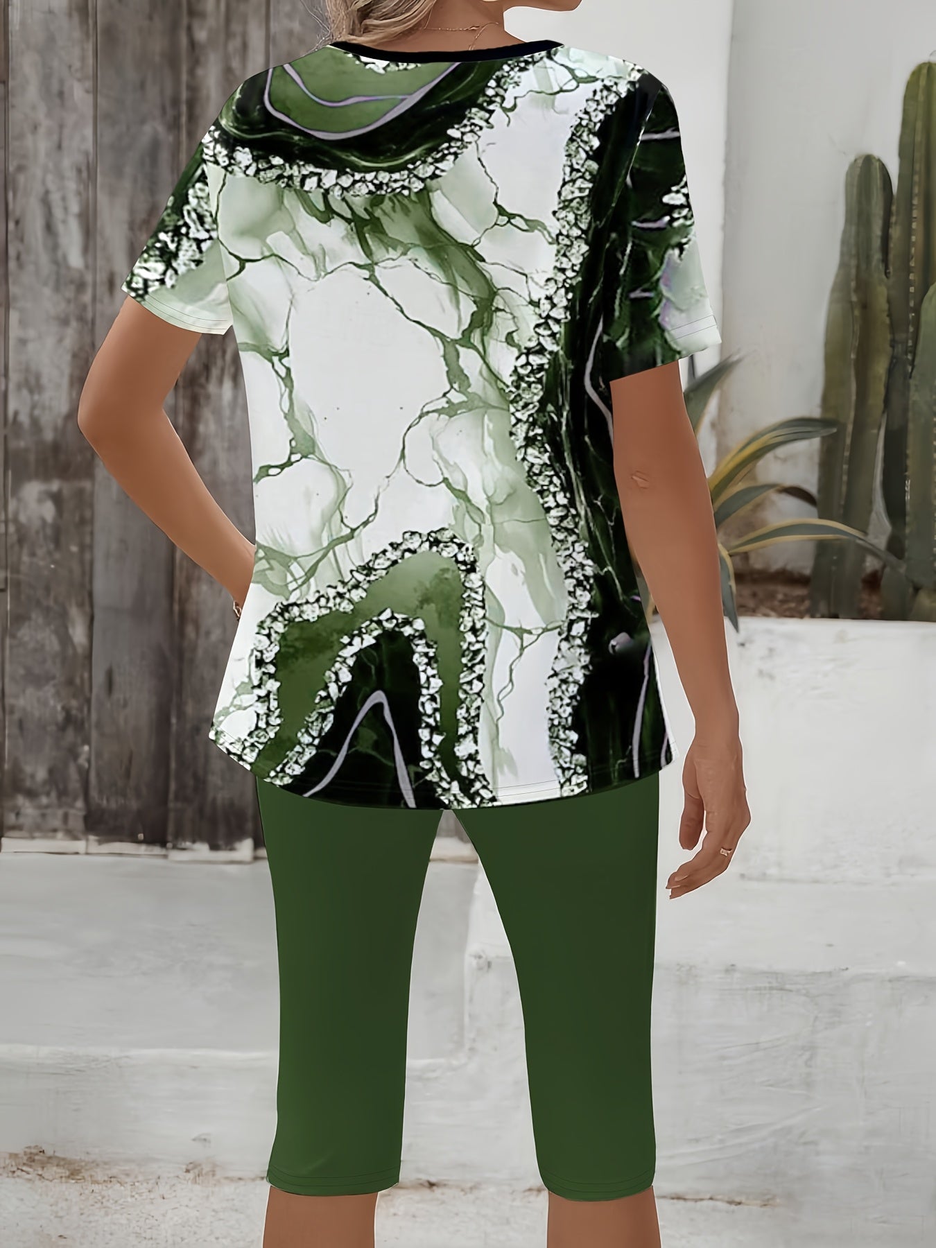 Luna™ | Conjunto elástico de dos piezas estampado