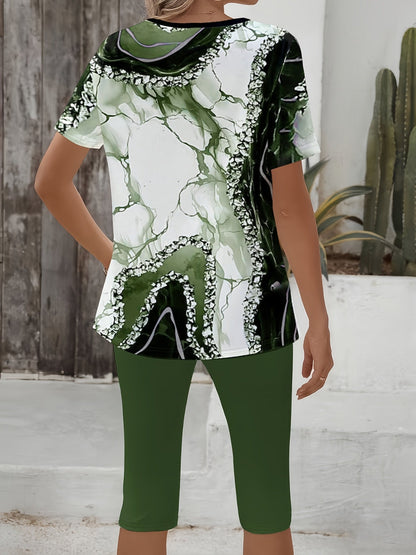 Luna™ | Conjunto elástico de dos piezas estampado