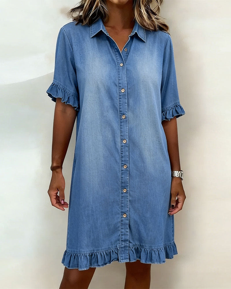 Maria | Vestido cómodo de denim