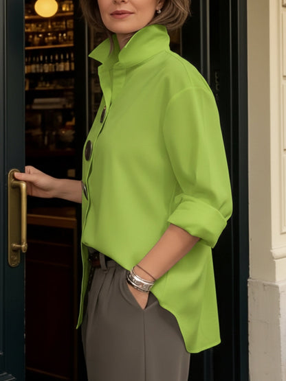 Rosa™ | Blusa con cuello abotonado