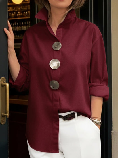 Rosa™ | Blusa con cuello abotonado