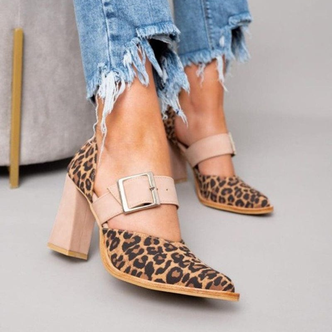 Paula | Tacones Avano con estampado leopardo