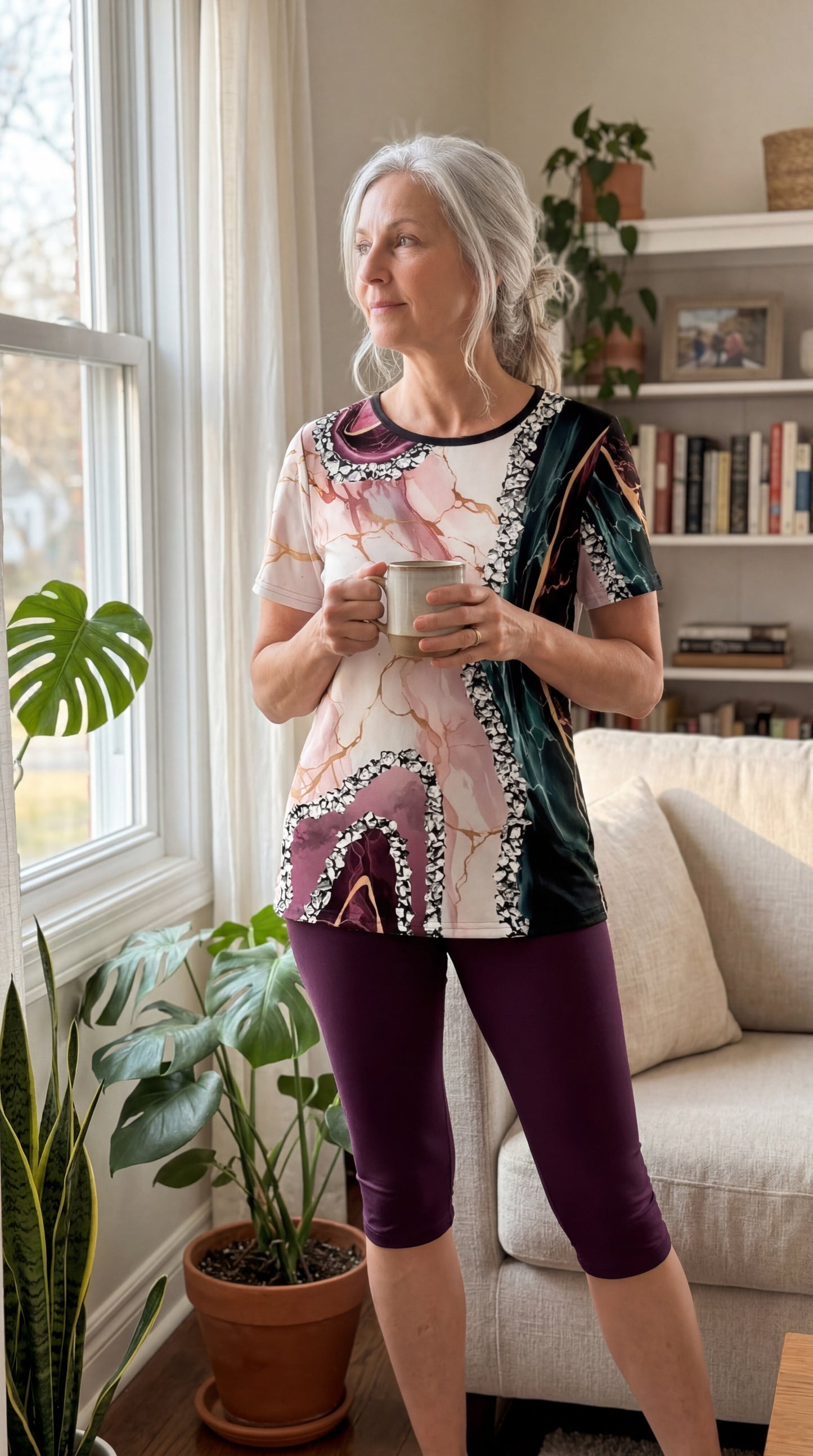 Luna™ | Conjunto elástico de dos piezas estampado