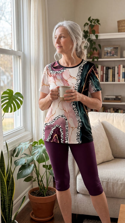 Luna™ | Conjunto elástico de dos piezas estampado